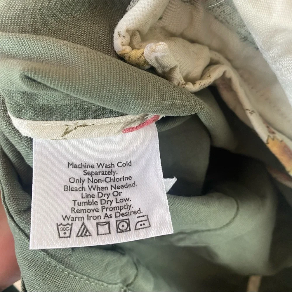 Eddie Bauer Green Blazer Jacket Cotton Button Close Size 12